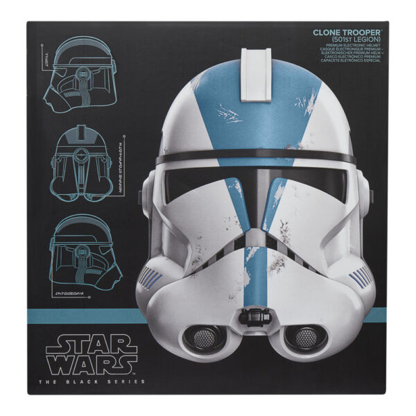 *Casco electrónico hasbro star wars the black series clone trooper (legión 501)