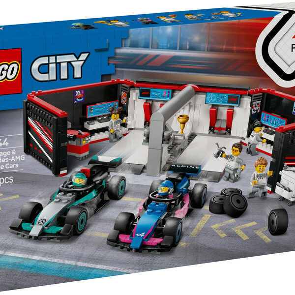 *Lego city formula 1 garaje con coche mercedes - amg y alpine