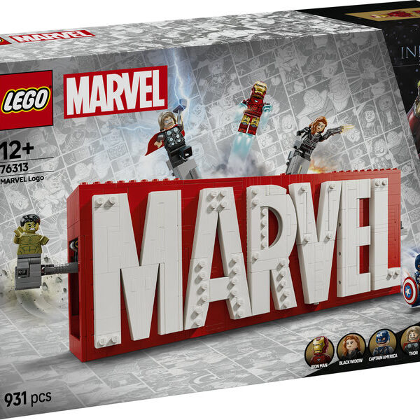 *Lego marvel logotipo y figuras
