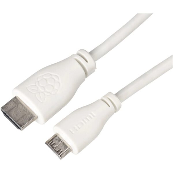 *Cable oficial raspberry micro hdmi a hdmi 1m color blanco