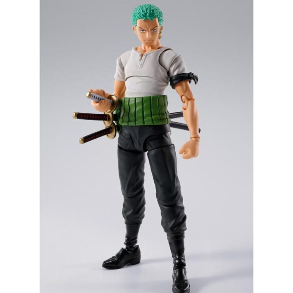 *Roronoa zoro - romance dawn -  fig. 15 cm one piece sh figuarts re - run