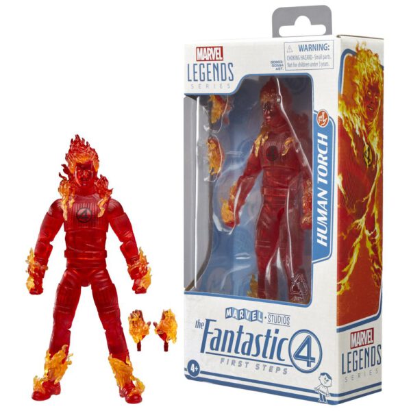 *Figura hasbro marvel legends series los 4 fantasticos: primeros pasos antorcha humana