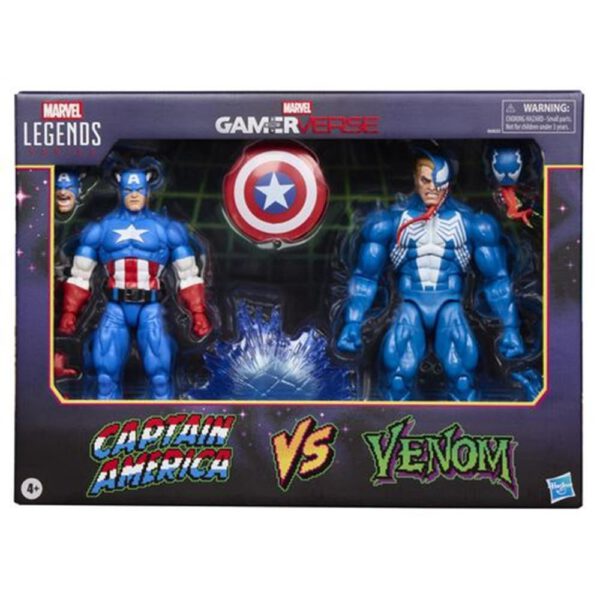 *Pack 2 figuras hasbro marvel legends gamerverse captain america vs venom