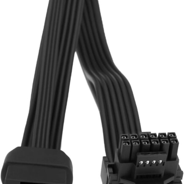 *Cable alimentacion yinettech pci - e 5.0 de 16 pines 12+4 macho a hembra 90 grados