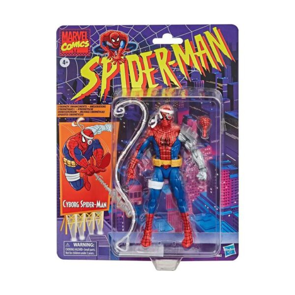 *Figura hasbro spiderman marvel legends vintage cyborg spiderman