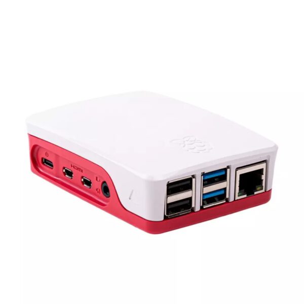*Carcasa raspberry pi 4 roja y blanca