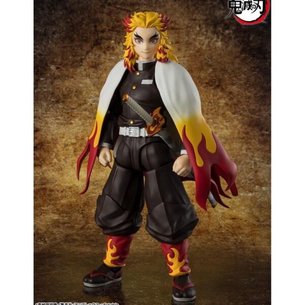 *Kyojuro rengoku figura 15 cm demon slayer: kimetsu no yaiba sh figuarts