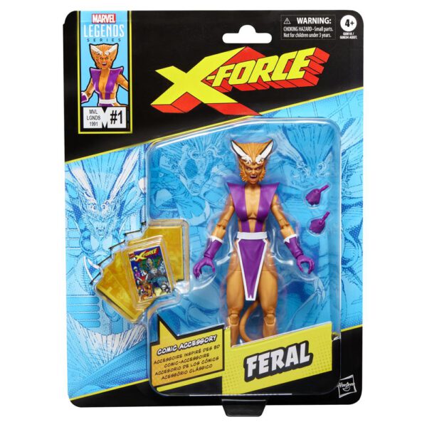 *Figura hasbro marvel legends series x - force feral