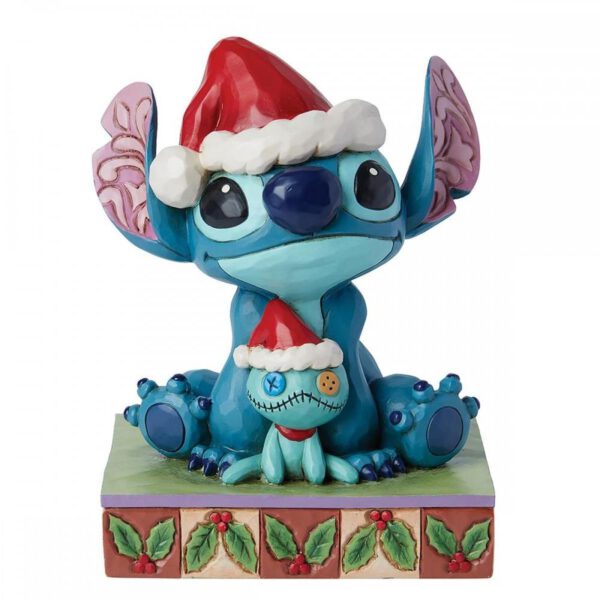 *Figura enesco disney santa stitch con scrump