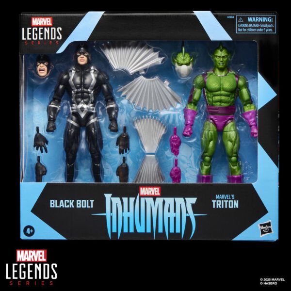 *Pack 2 figuras hasbro marvel legends series black bolt & marvel's triton