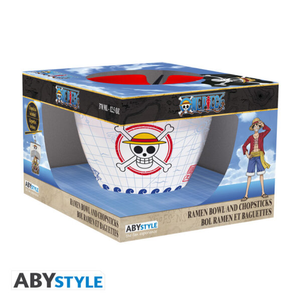 *Bowl de ramen con palillos abystyle one piece monkey d. luffy