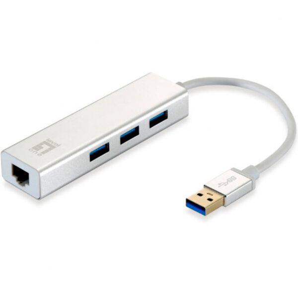*Adaptador usb 3.0 level one a gigabit ethernet rj45 + hub 3.0 3 puertos